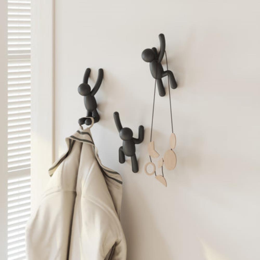 Umbra Buddy Wall Hooks Set of 3 Black