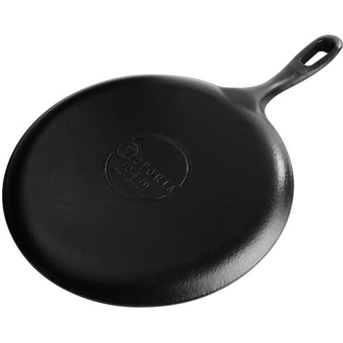 Victoria Enamelled Cast Iron Comal Griddle Pan 26cm