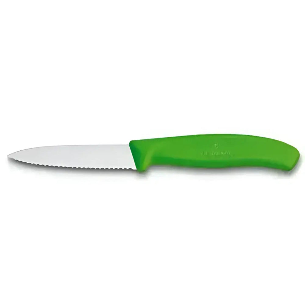 Victorinox Paring Knife Serrated 8cm Green.