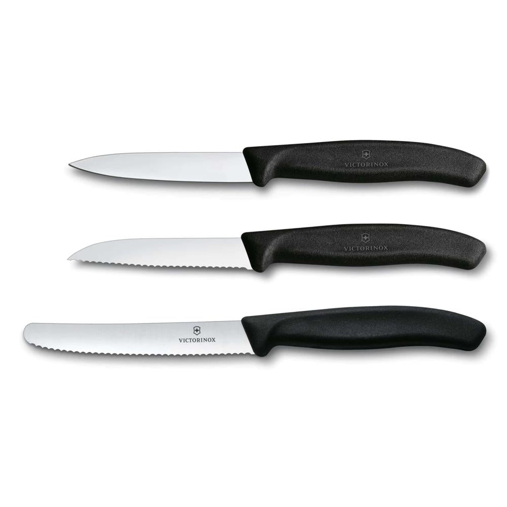 Victorinox Swiss Classic Paring Knife Set 3 Piece Black
