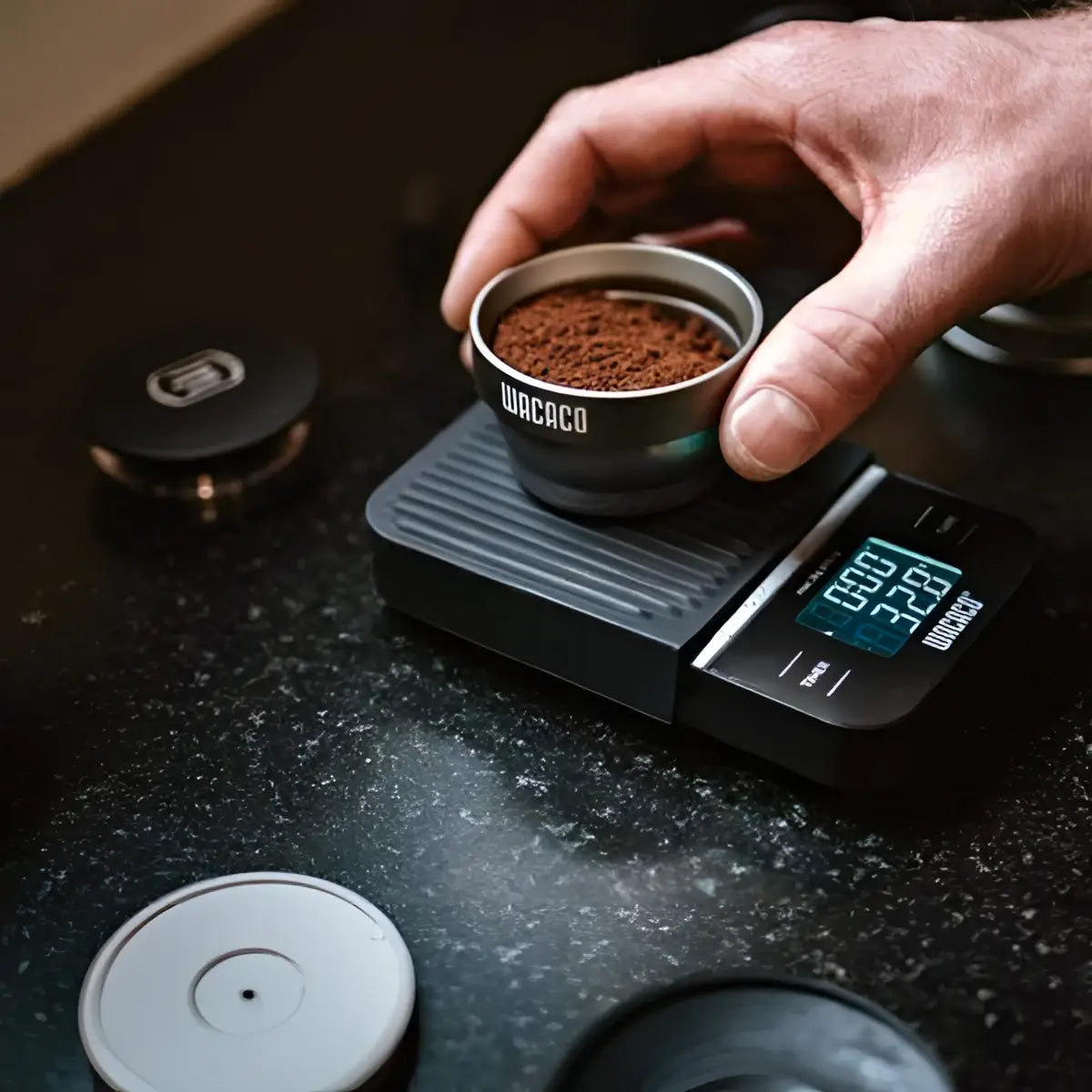 Wacaco Exagram Compact Espresso Coffee Scale.
