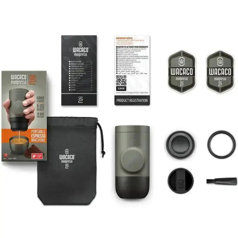 Wacaco Minipresso GR2 Portable Espresso Maker.