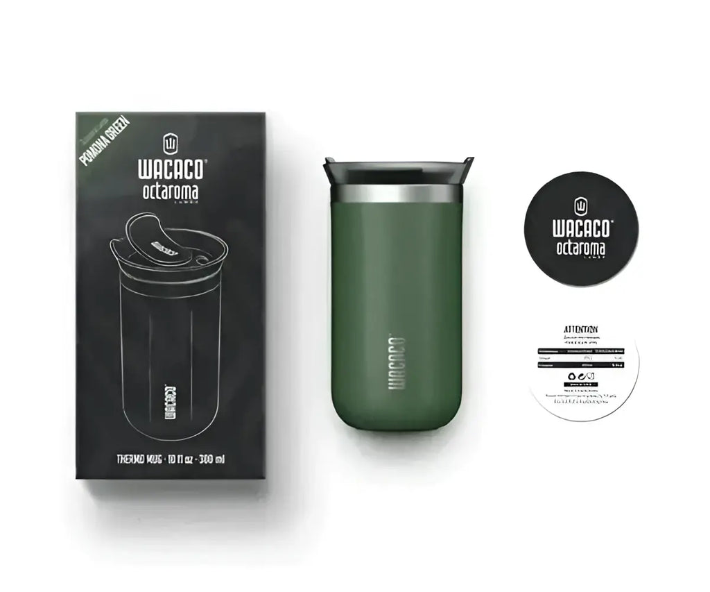 Wacaco Octaroma Insulated Travel Mug Green 300ml.