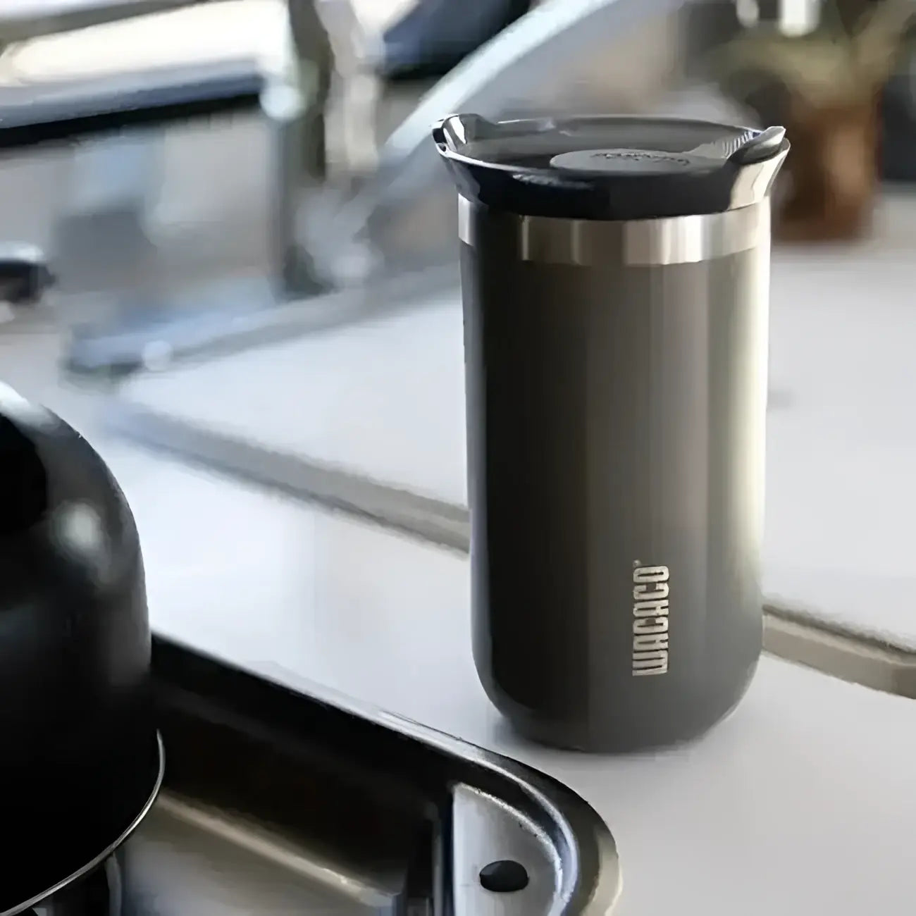 Wacaco Octaroma Insulated Travel Mug Grey 300ml.