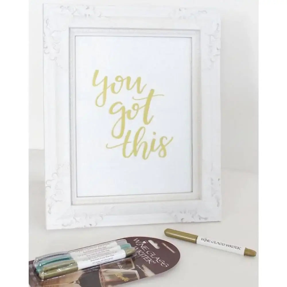 AMT Wine Glass Writer Org Metallic Set 3