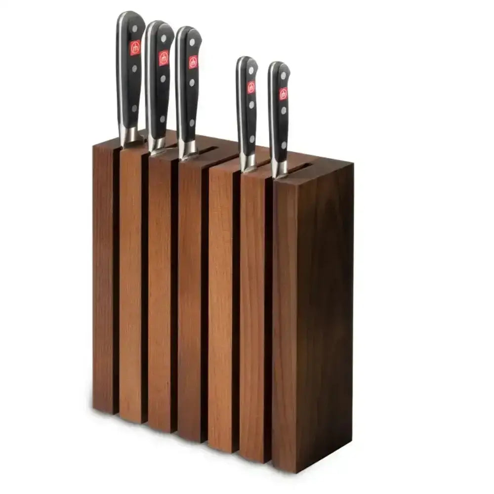 Wusthof Beechwood Mounted Magnetic Knife Block.