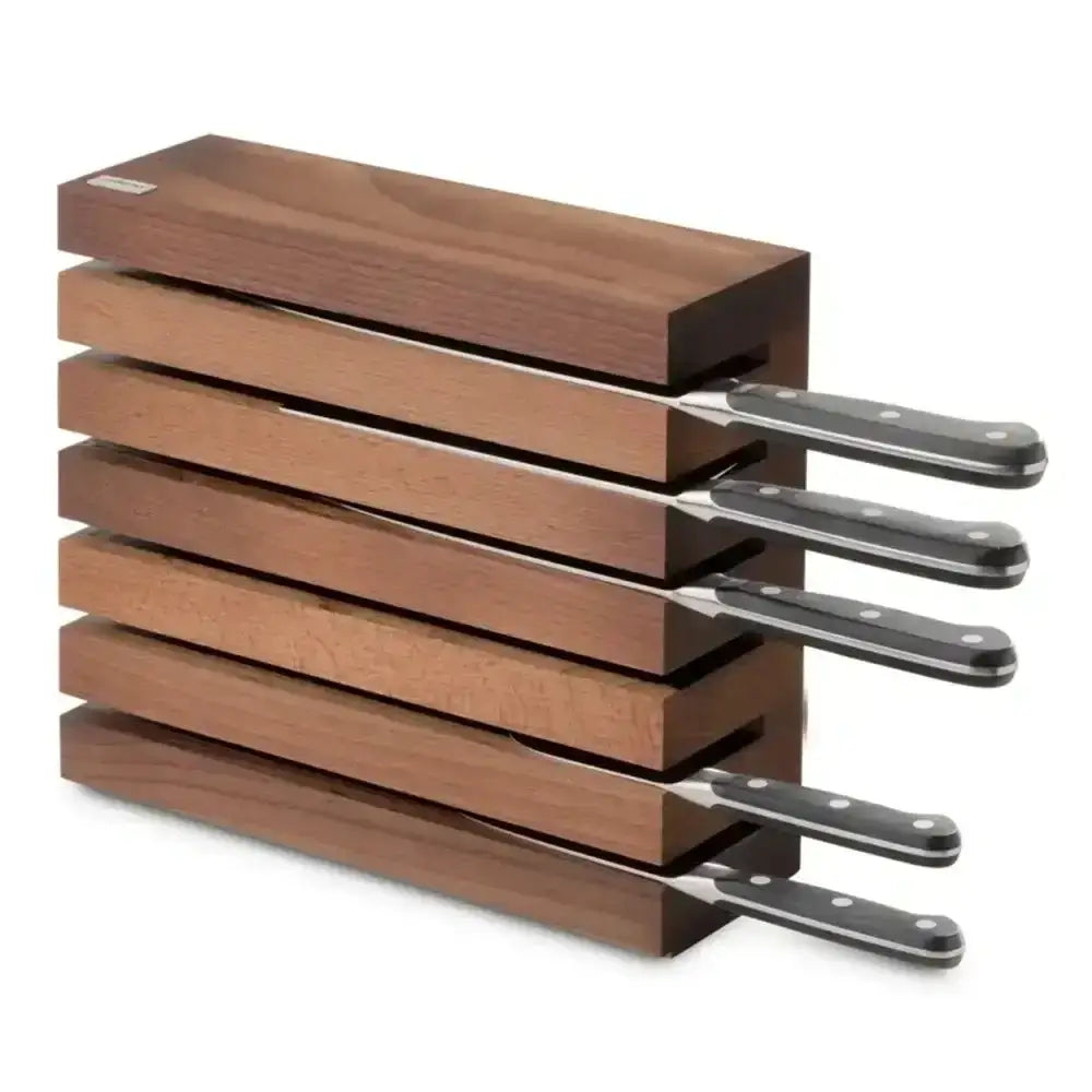 Wusthof Beechwood Mounted Magnetic Knife Block.