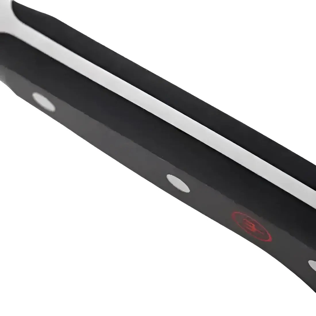 Black metal bar with silver accents on a white background