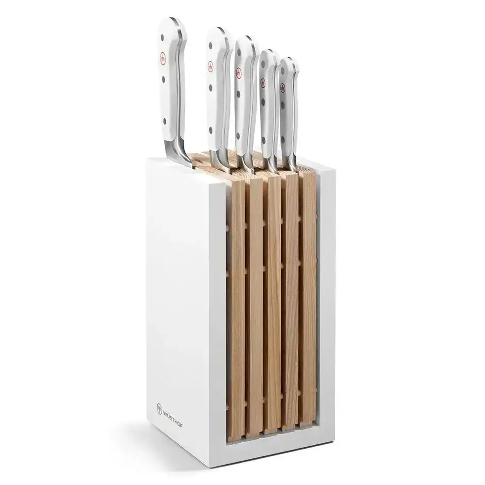 Wusthof Classic White 6-Piece Knife Block Set.