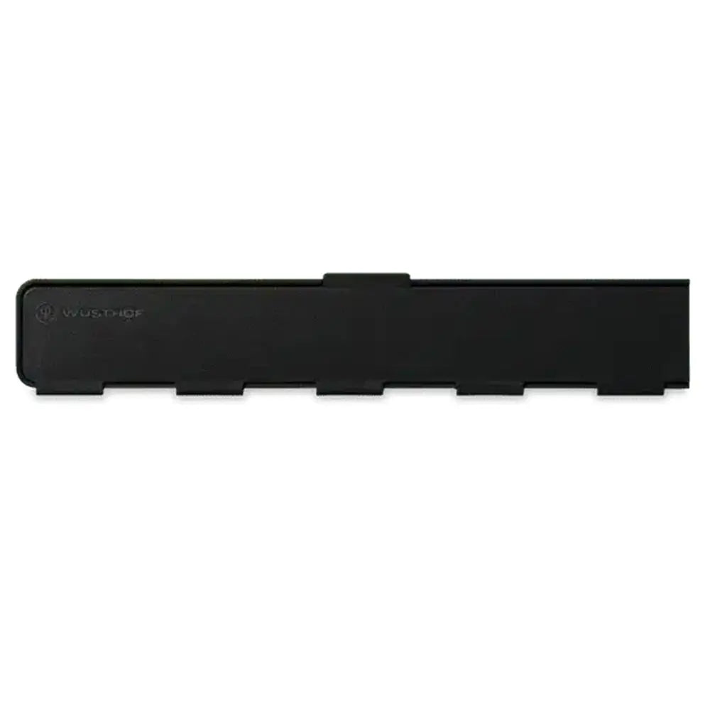 Black plastic wusthof magnetic blade guard 26cm with sleek rectangular design and integrated knife slots