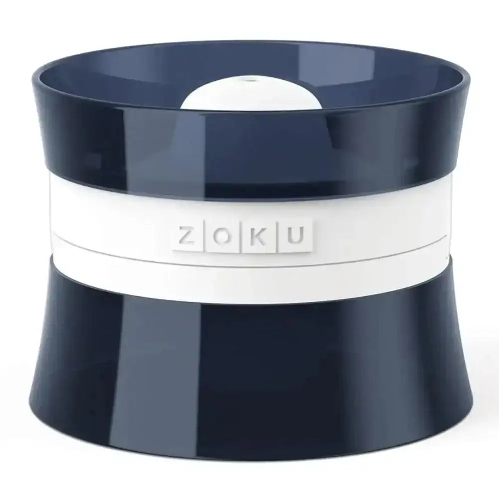 Blue and white Zoku product on a white background