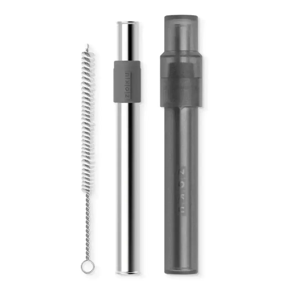 Gray and silver cleaning brush set on a white background