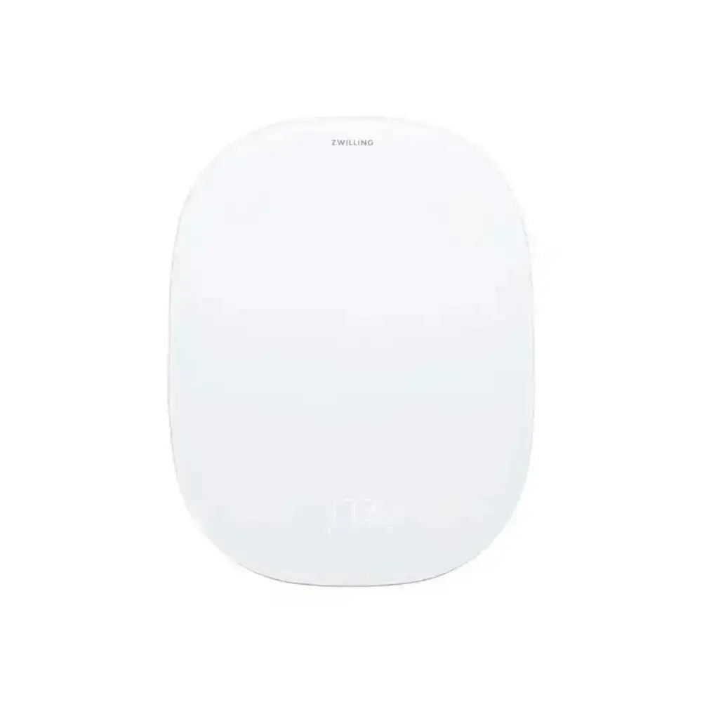 White digital scale on a white background