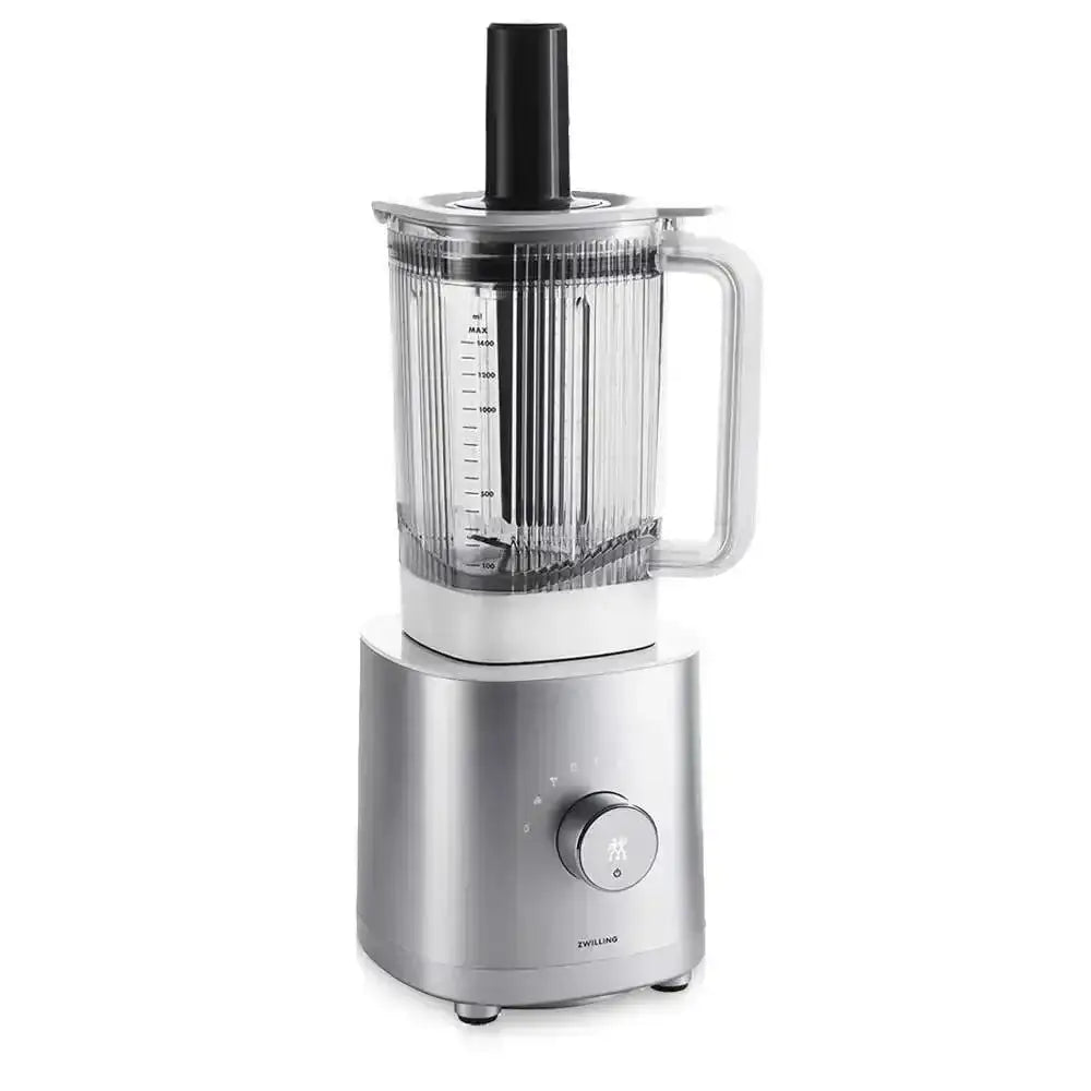 Blender with clear container on a white background