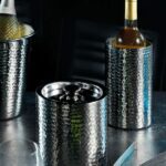 BarCraft Stainless Steel Hammered Finish Wine Cooler - Image 2