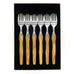 Laguiole by Andre Verdier Table Fork Set of 6 Olive Wood
