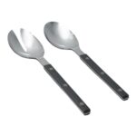 Olivia Stainless Steel Colour Salad Server Set