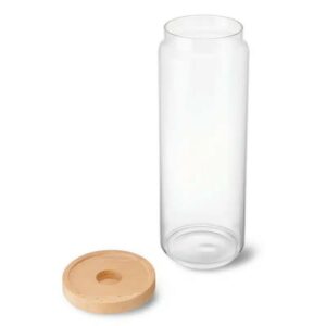 KitchenCraft-Idilica-Glass-Storage-Jar-with-Beechwood-Lid-1300ml-2 - Cookin
