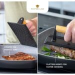 MasterClass-Cast-Iron-Grill-Press-with-Wooden-Handle-4 - Cookin