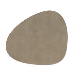 Nupo-Leather-Table-Mat-Curved-Nomad-Grey - Cookin