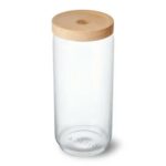 KitchenCraft Idilica Glass Storage Jar with Beechwood Lid