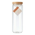 KitchenCraft Idilica Glass Storage Jar with Beechwood Lid - Image 3