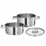 Kuechenprofi-San-Remo-Pot-and-Lid-Set-with-Steaming-Insert-1 - Cookin