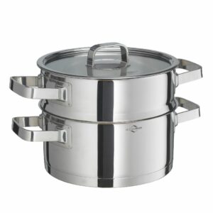 Kuechenprofi-San-Remo-Pot-and-Lid-Set-with-Steaming-Insert - Cookin