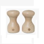 CrushGrind Lyon Natural Salt & Pepper Grinder Set
