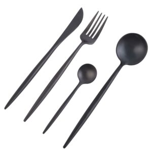 nicolson-russell-dubai-matte-black-cutlery-set-of-16-1 - Cookin