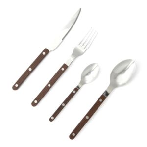 nicolson-russell-louisiana-dark-walnut-wood-cutlery-set-16pc-1 - Cookin