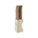 Laguiole By Andre Verdier Toasted Oak Steak Knife Set