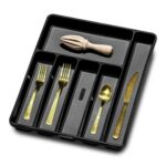 Madesmart Classic Antimicrobial Large Cutlery Tray Carbon - Image 3