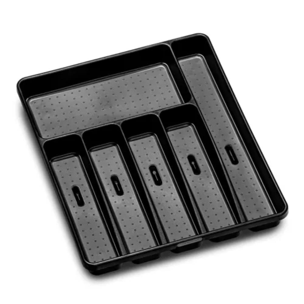 1x1000129806 jpg Madesmart Classic Antimicrobial Large Cutlery Tray Carbon - Image 1