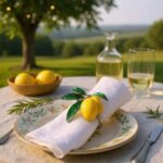 Nicolson Russell Lemon Napkin Rings 4pc - Image 2