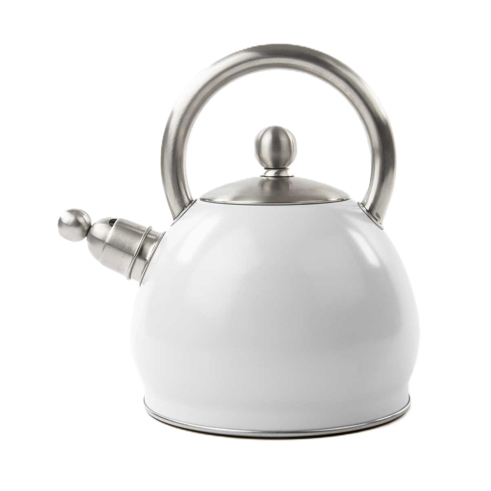 Brabantia-Relax+-Whistling-Kettle-2.5L-White-1 Brabantia Relax+ Stainless Steel Whistling Kettle 2.5L White - Image 1